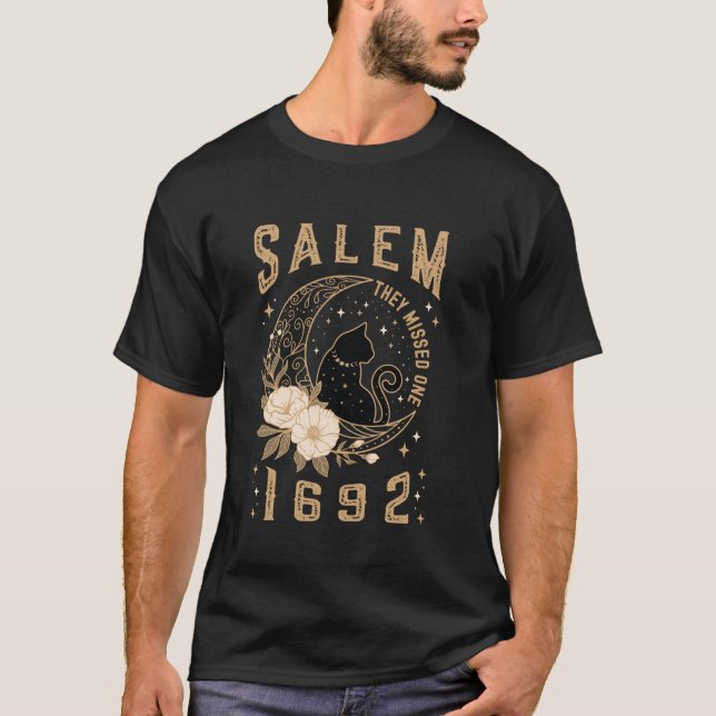 Camiseta Eles Perderam Um Gato Negro De Bruxas Salem De 169 (Frente)