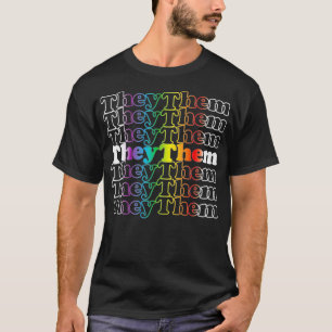 Camiseta Eles Preferiam Gênero Pronuncia Design Arco-Íris