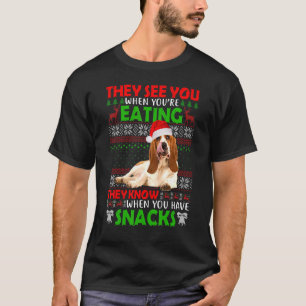 Camiseta Eles te veem quando você come Papais noeis de cest