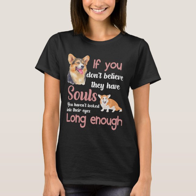 Camiseta Eles Têm Almas Americanas Pembroke Welsh Corgi Ani (Frente)
