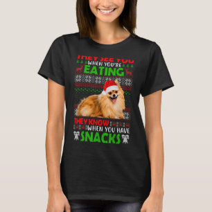 Camiseta Eles veem você quando você está comendo Papais noe