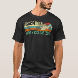Camiseta Eles Voltam Ao Brood X Cicadas 2021 Retro Sunset