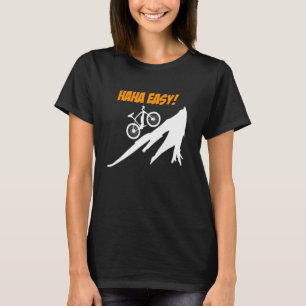 Camiseta Elétrica Bike HAHA EASY E-Bike Funny EBike Rider