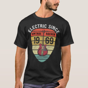 Camiseta Elétrica Desde 1969 Edição Limitada Guitarra Vinta
