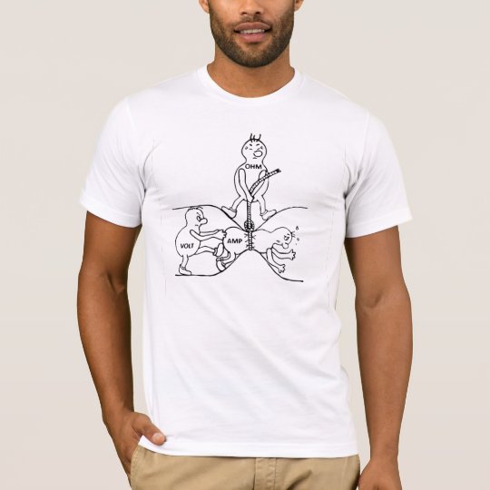 Camiseta elétrica Lei de Ohm