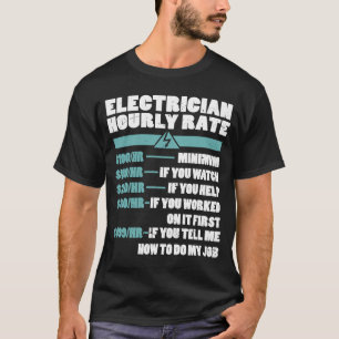 Camiseta Eletricidade Eletrônica de Taxa Horária Eletrônica