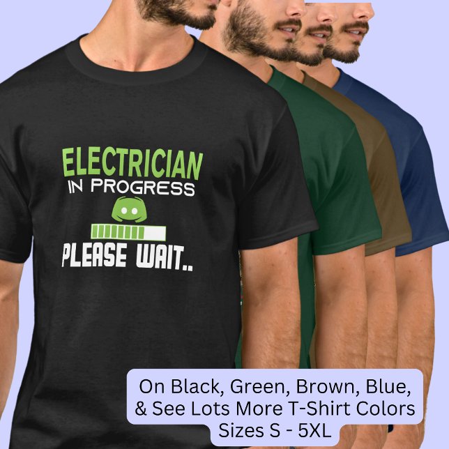 Camiseta Eletricidade Em Andamento Aguarde (Criador carregado)