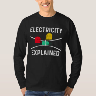 Camiseta Eletricidade Explicada Engenheiro Eletricista Line