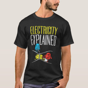 Camiseta Eletricidade Explicada Engraçado Professor Eletrôn