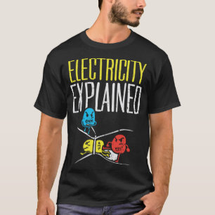 Camiseta Eletricidade Explicada Engraçado Professor Eletrôn