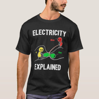Camiseta Eletricidade Explicada Ohm Volt Ampere Bomba Funny