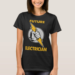 Camiseta Eletricidade relâmpago Futuro Eletricista