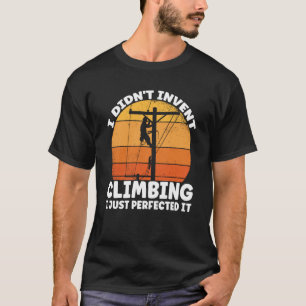 Camiseta Eletricista de linha Eu apenas aperfeiçoei a escal