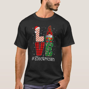 Camiseta Eletricista Gnome de AMOR Pijama Engraçado Combina