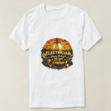 Eletricista Mantendo o Mundo Brilhante Pôr do Sol 