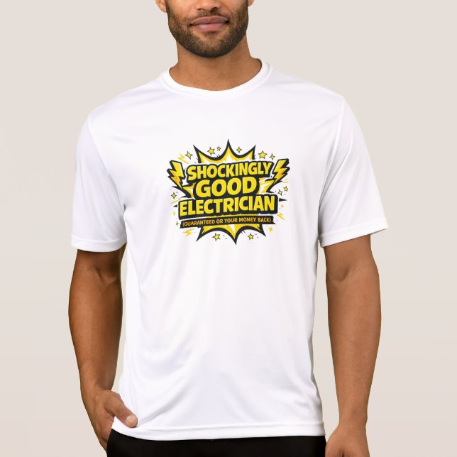 Camiseta Eletricista Surpreendentemente Bom com Garantia de (Frente)