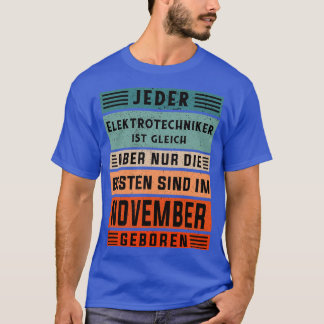 Camiseta Elétrico aniversário Novembro nascer engi elétrico