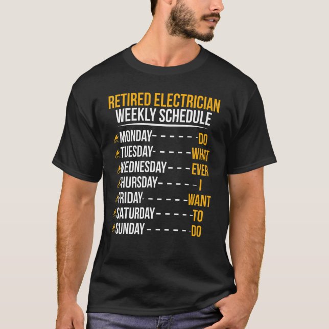 Camiseta Elétrico Aposentado Programando Retalhistas Eletrô (Frente)