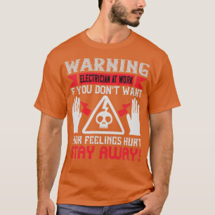 Camiseta Elétrico avisador no trabalho