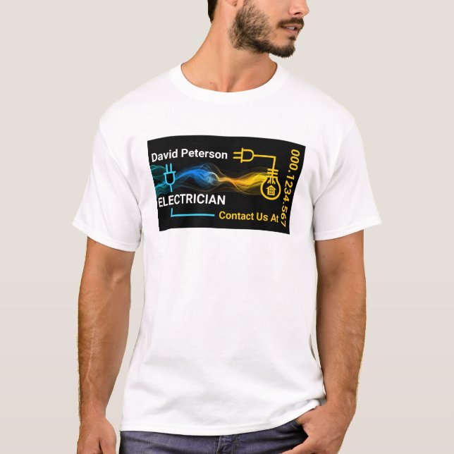 Camiseta Elétrico de raios de circuito elétrico criativo (Frente)