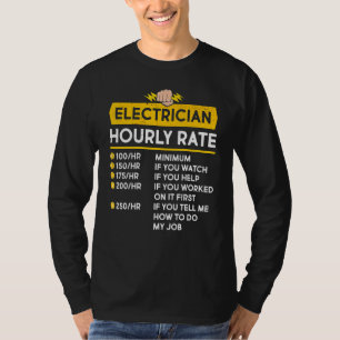 Camiseta Elétrico de Taxa Horária Elétrico Lineman