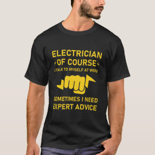 Camiseta Elétrico é claro que eu falo comigo mesmo no tra