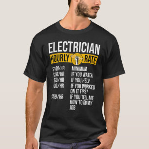Camiseta Elétrico Engraçado Taxa Horária