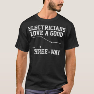 Camiseta Elétrico Engraçado Três Caminhos Jogando Este Pres
