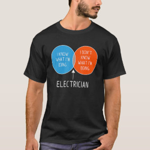 Camiseta Elétrico Eu não sei o que estou fazendo com duas c