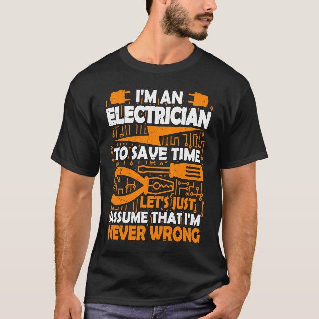 Camiseta Elétrico Eu sou um eletricista (Frente)