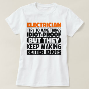 Camiseta Elétrico Eu Tento Fazer Coisas Engraçadas