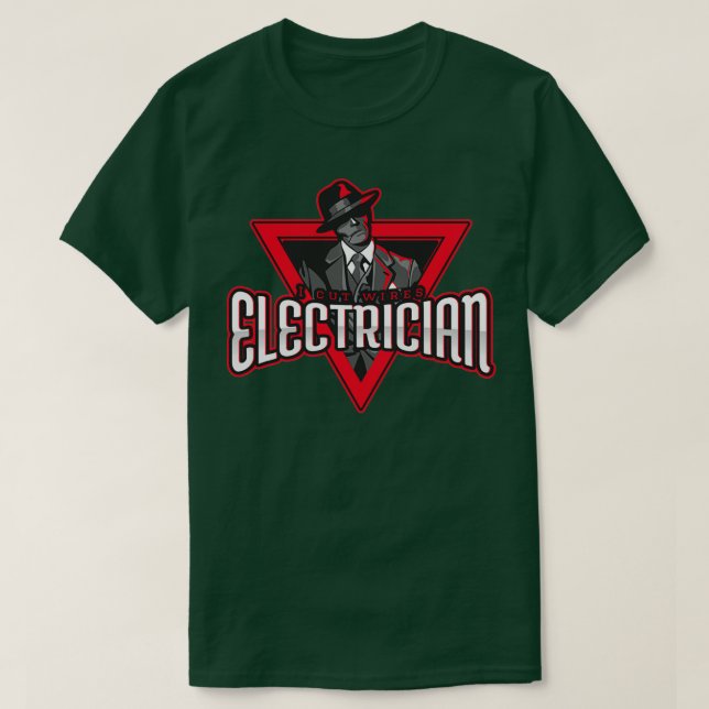 Camiseta Elétrico I cortei fios 3 (Frente do Design)