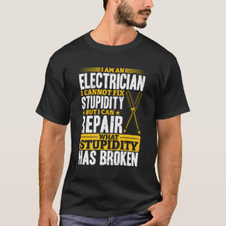 Camiseta Elétrico - Ich Repariere Era Mães Kaputt De Dummhe