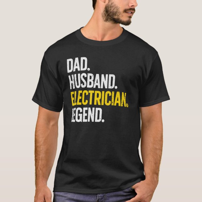 Camiseta Elétrico Para Pai Marido Engenheiro Elétrico 6 (Frente)