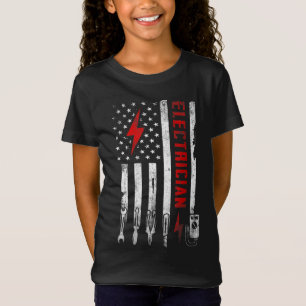 Camiseta Elétrico Patriótico Americano Bandeira Elétrico Gi