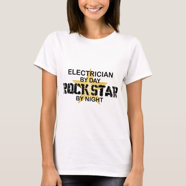 Camiseta Elétrico Rock Star por Noite (Frente)