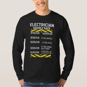 Camiseta Elétrico Taxas Horárias Lineman Retro Eletrônico