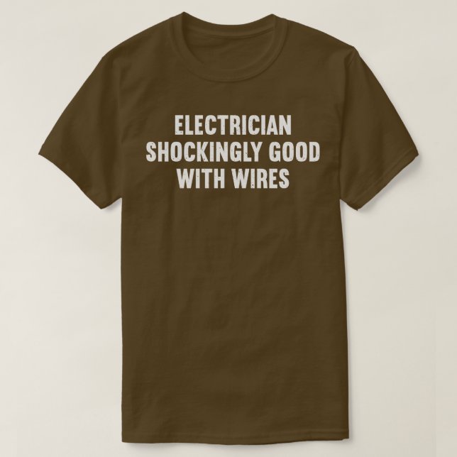 Camiseta Elétrico terrivelmente bom com fios (Frente do Design)