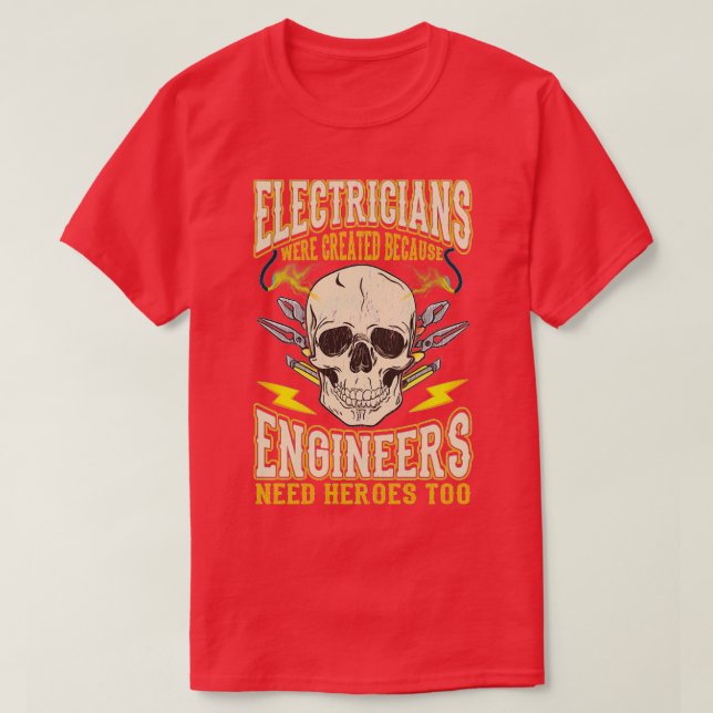 Camiseta Elétricos Engraçados Citam Eletrônico (Frente do Design)