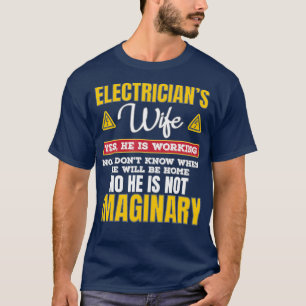 Camiseta Elétricos Engraçados Esposa Presente Sim Ele Traba