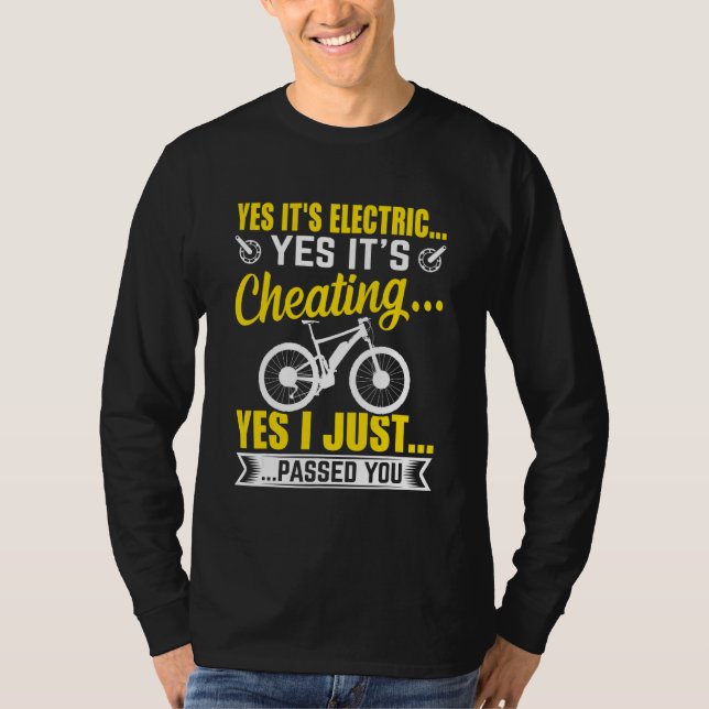 Camiseta Eletrônicos Bicicleta Elétrica Sim É Elétrica E C (Frente)