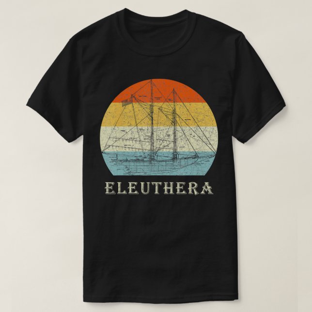 Camiseta Eleuthera Bahamas - Vintage Retro Vacage (Frente do Design)