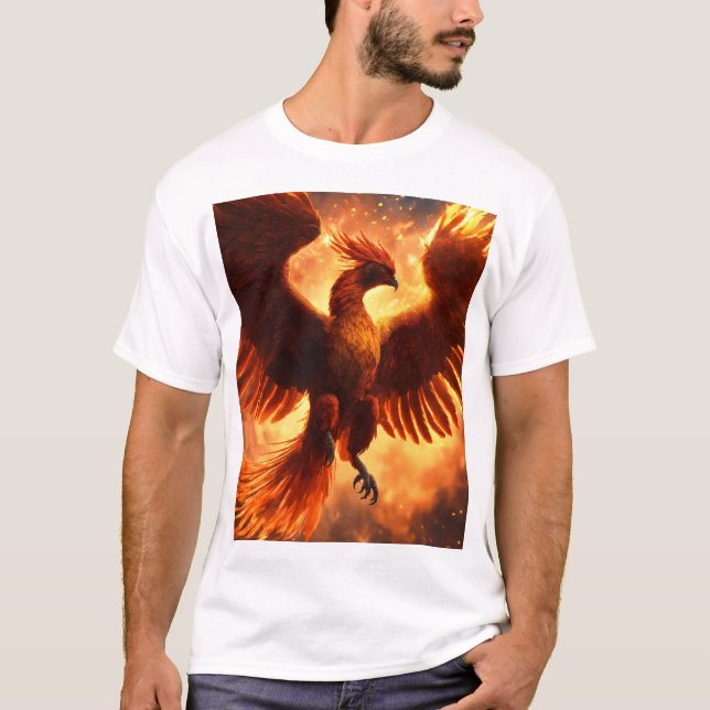 Camiseta Elevação da Fênix - Renascimento e Resiliência T-s (Frente)