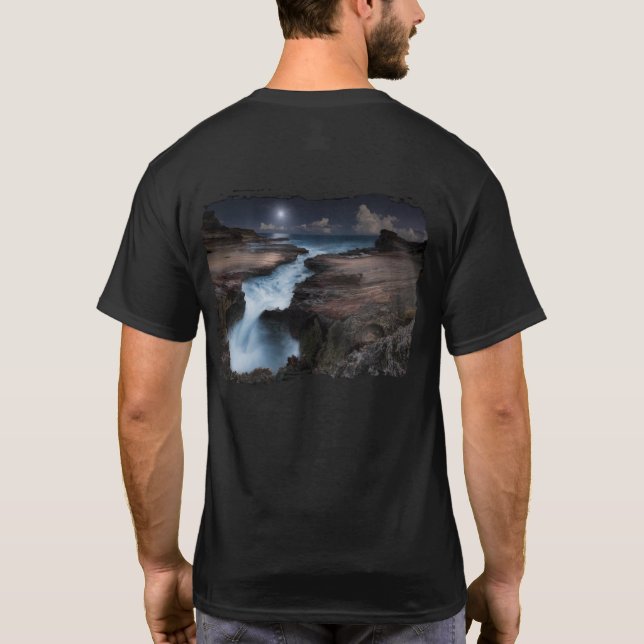 Camiseta Elevação da lua na vigia de Lanai (Verso)