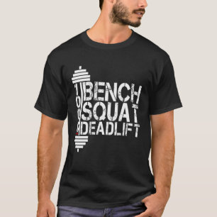 Camiseta Elevação de Peso do Banco de Corte 10