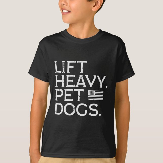 Camiseta Elevação de Workout Cães Pesados Pet Nos Sinalizad (Frente)