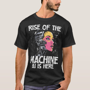 Camiseta Elevação Do Design Híbrido Robô Humano Futurístico