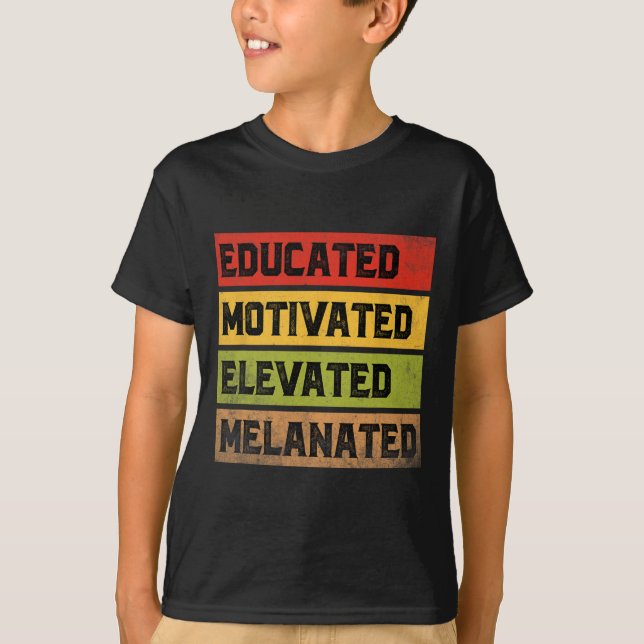 Camiseta Elevação Elevada E Elevada E Educada Bhm Afro Bla (Frente)