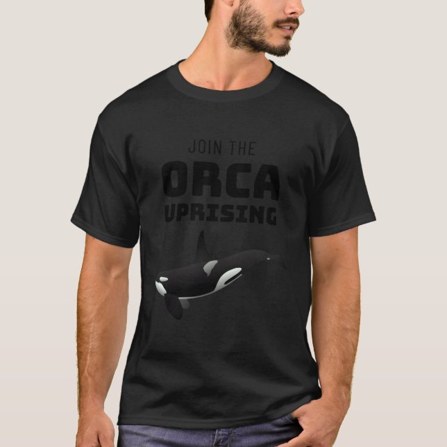 Camiseta Elevação Orca Junta-Se À Revolta Orca 2023 Baleias (Frente)