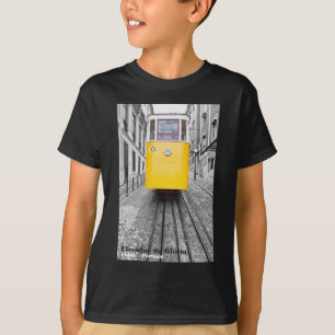 Camiseta Elevador da Gloria Yellow Tram. Foto B/W
